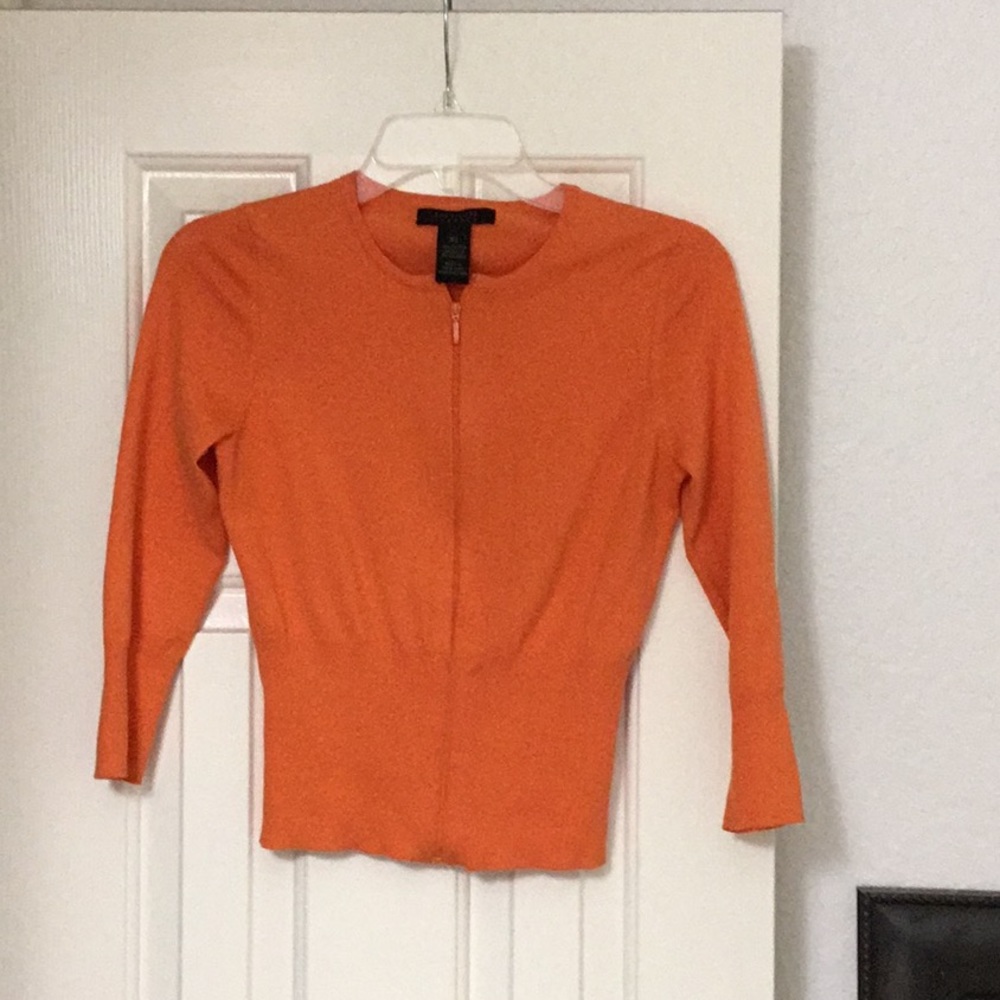 Orange zip up- never worn